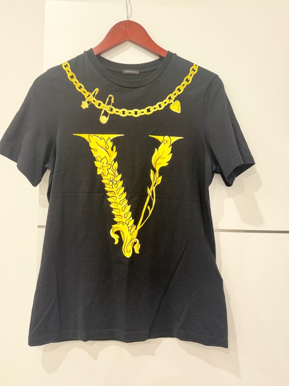 Versace Virtus Motif Printed Cotton T-Shirt
